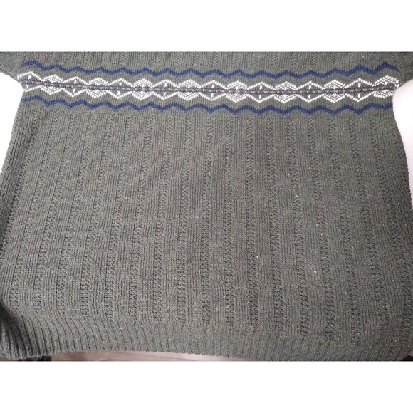 Vintage Cherokee Sweater Size S 90% Cotton Green Made in USA 80s Knit Chunky - Picture 7 of 8